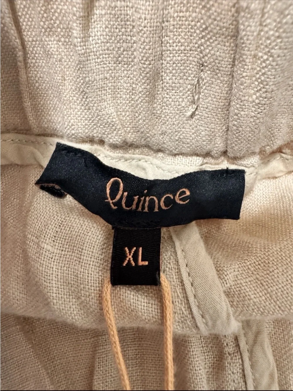 Quince European Linen Pants Beige Size XL NWT